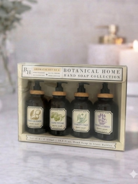 Botanicals Home Other - Botanical Home Hand Soap Collection Aromatic Set Of 4 (19.5 Fl Oz Each) Glass